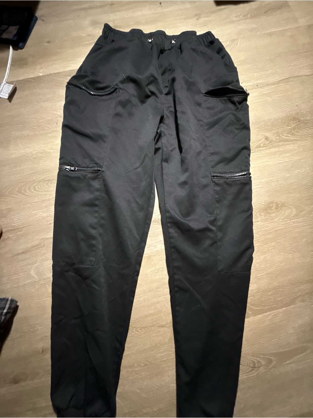 Men's Black Cargo Jogger Pants